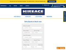 Tablet Screenshot of hireace.co.nz